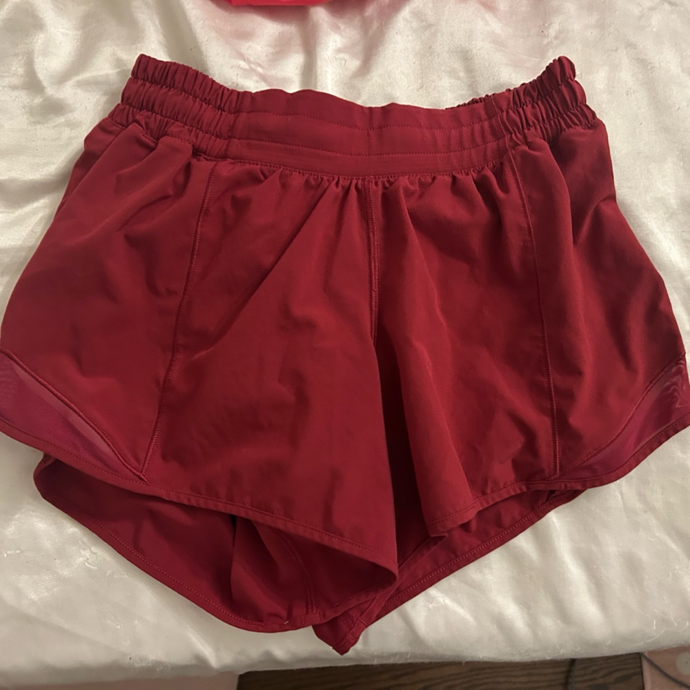 Women's Red Athletic Shorts